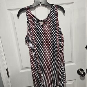 Cato Red and White Polka Dot Top